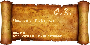 Omoracz Katinka névjegykártya